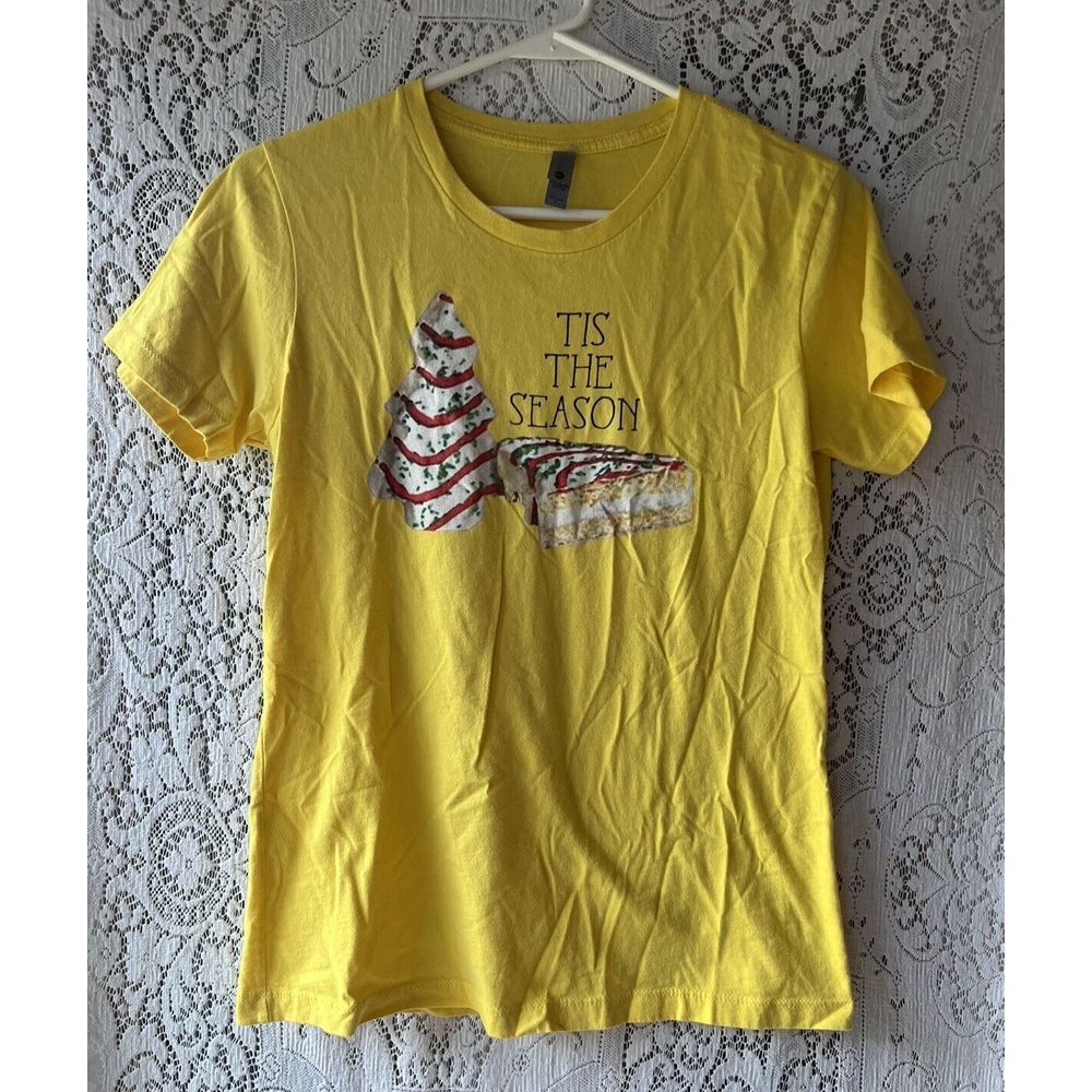 Little‎ Debbie Christmas Tree Cake Cake Novelty Shirt Large Yellow Next Level